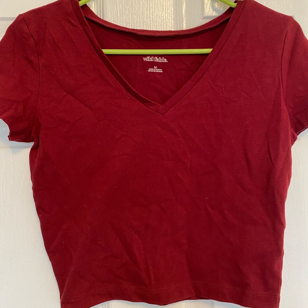 Red crop top